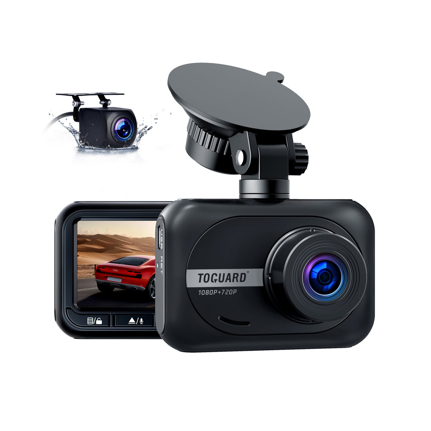 TOGUARD Mini Dash Camera for Cars 1080P Full HD Wide Angle Driving Recorder with WDR Parking Monitor G-Sensor DVR