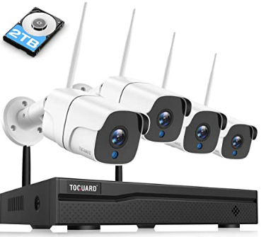 Toguard W300  Wireless Security Camera System 4Pcs 1080P Outdoor/Indoor WiFi Surveillance Cameras