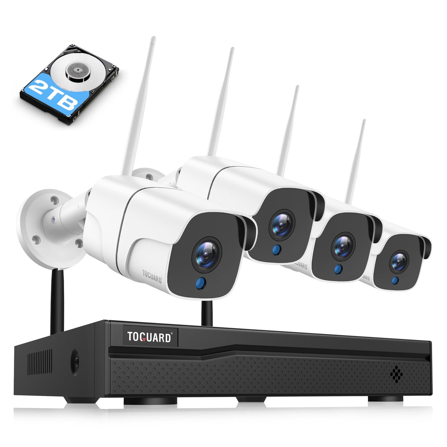 Toguard W300  Wireless Security Camera System 4Pcs 1080P Outdoor/Indoor WiFi Surveillance Cameras