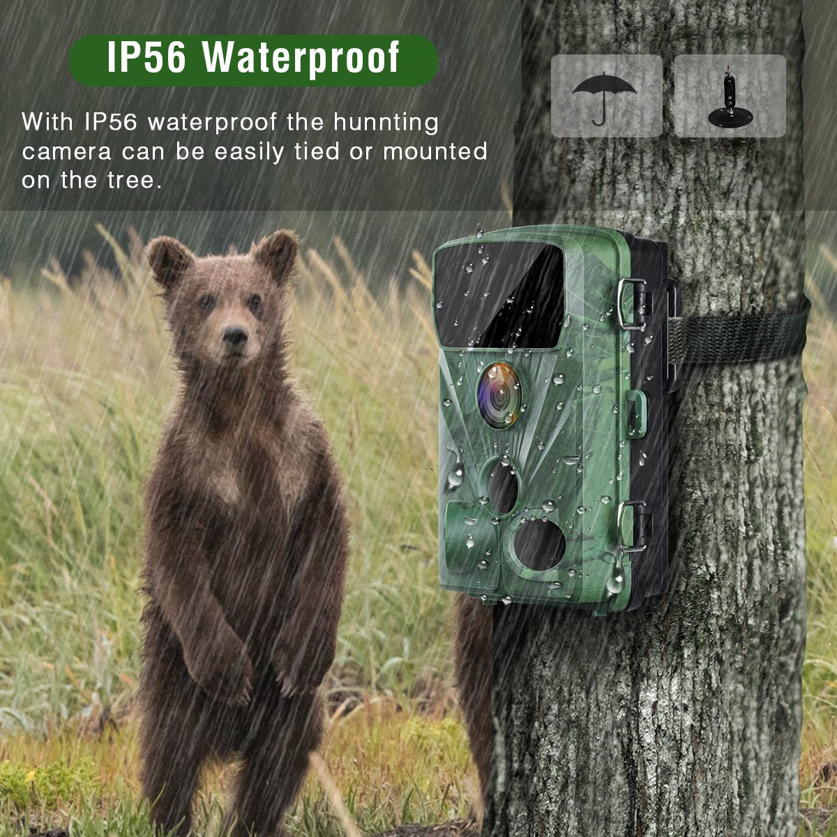 Caméra de surveillance Toguard H70A 20MP 1080P pour la chasse et la surveillance de la faune