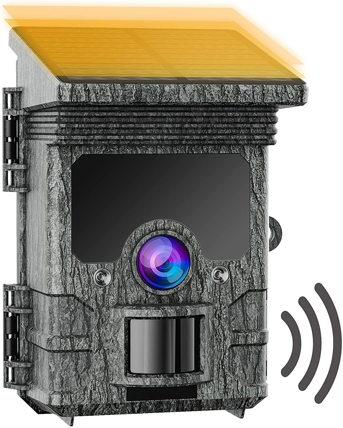 CAMPARK Solar Powered Trail Camera Native 4K 30fps 46MP WiFi Game Deer Camera 4400mAh Bluetooth Hunting Camera with Infrared Night Vision Motion Activated Waterproof Trail Cam for Wildlife Monitoring