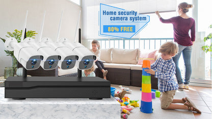 Toguard W300  Wireless Security Camera System 4Pcs 1080P Outdoor/Indoor WiFi Surveillance Cameras