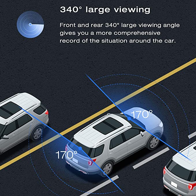 Toguard CE63 Dual Dash Cam Front and Rear Dual Lens in Car Camera - Toguard camera